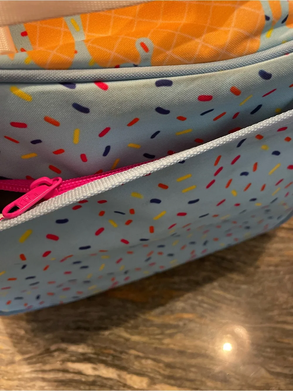 Baseball Lifestyle 101 Light Blue Kids Lunch Bag with Sprinkles -
